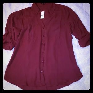 NWT Express Lg. Lightweight convertible shirt.
